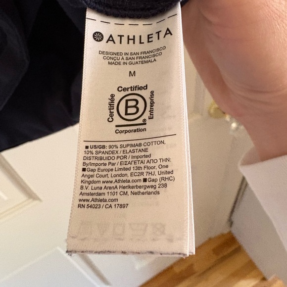 Athleta Navy Blue Essential T-Shirt Size Medium - Picture 5 of 9